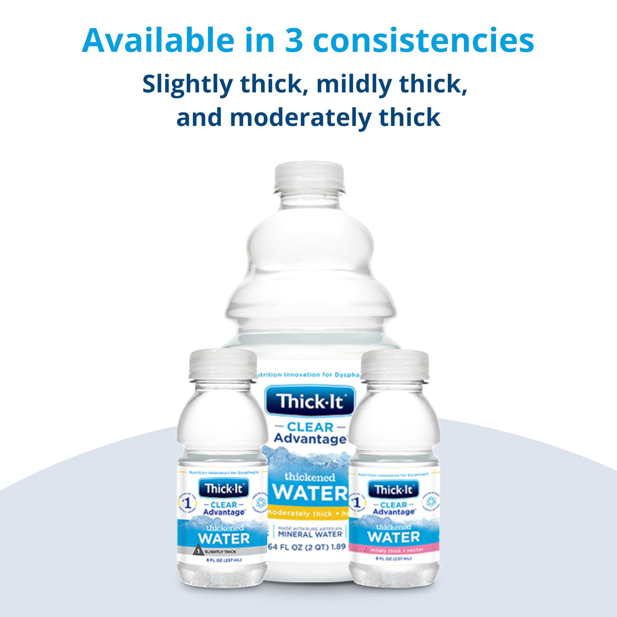 Refrigerated Thick-It Clear Advantage bottle shown for cool serving.