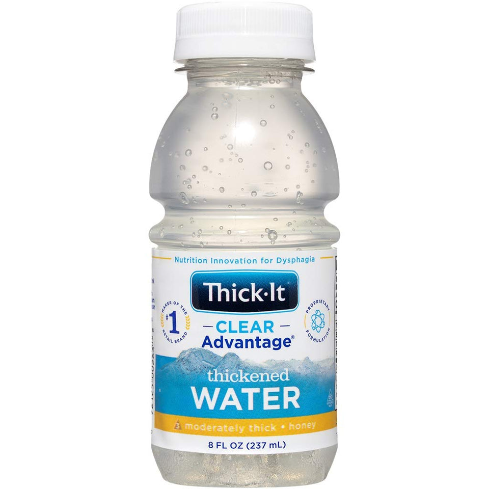 Thick-It Clear Advantage bottle ready to drink supports easier swallowing.