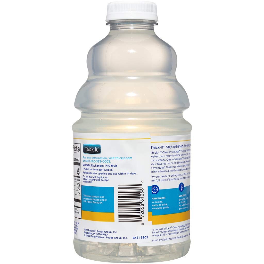 Thick-It Clear Advantage bottle sealed packaging promotes waste-reducing, convenient use.