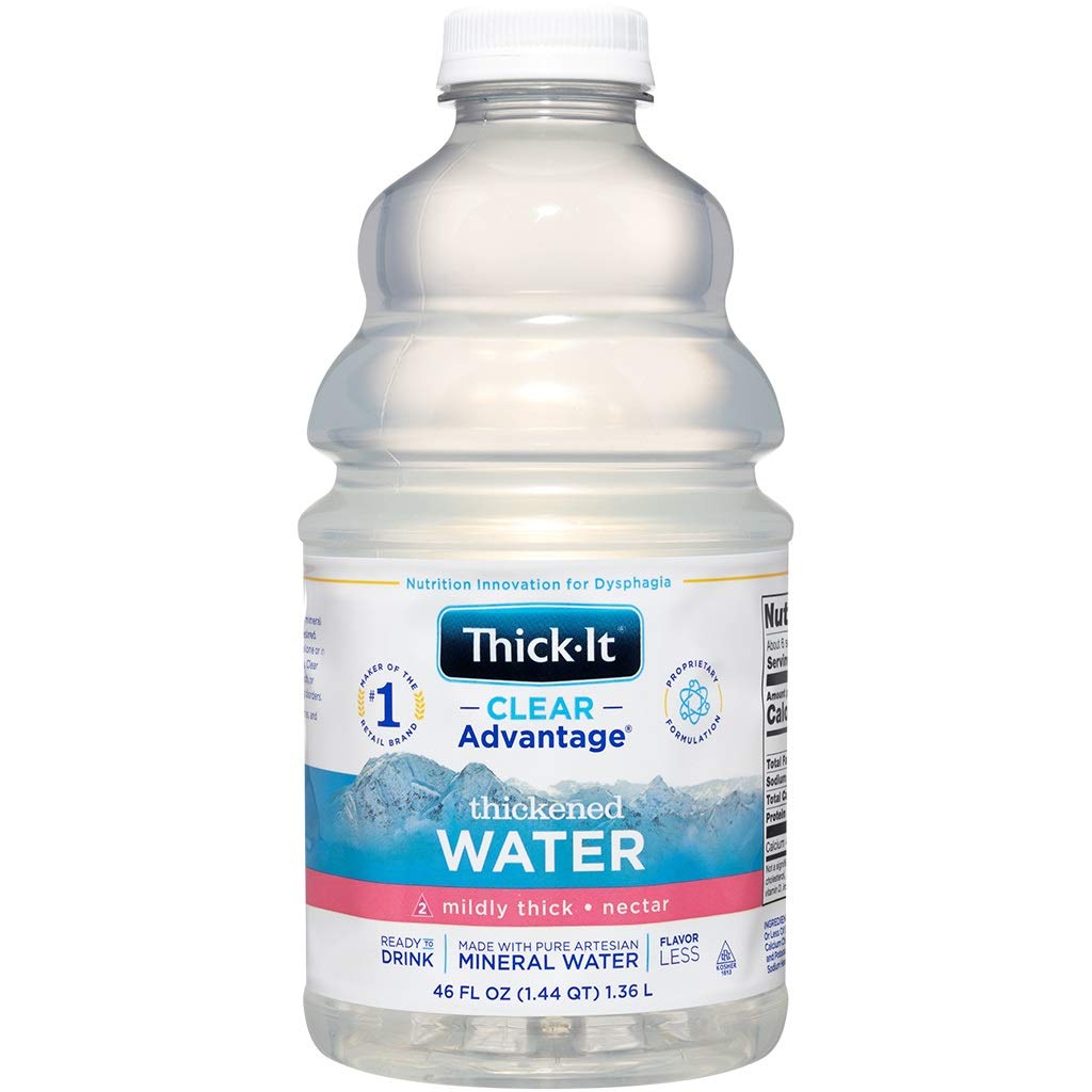 Mildly thick nectar texture of Thick-It Clear Advantage for comfortable sipping.