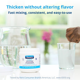 Allergen-free label visible on Thick-It packaging
