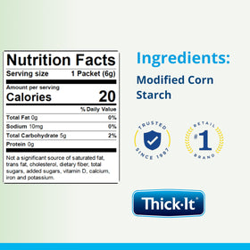 Cold beverage thickened with Thick-It Original for easier sipping.