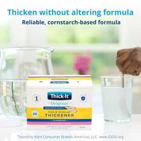 Gluten-free, dairy-free Thick-It Original on label for mindful diets.