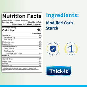 Thick-It powder blends into juice without altering flavor.