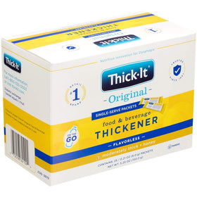 Close-up of Thick-It Original packet being stirred into a dish.