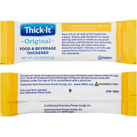Thick-It Original packets stirred into iced tea for reliable thickness.