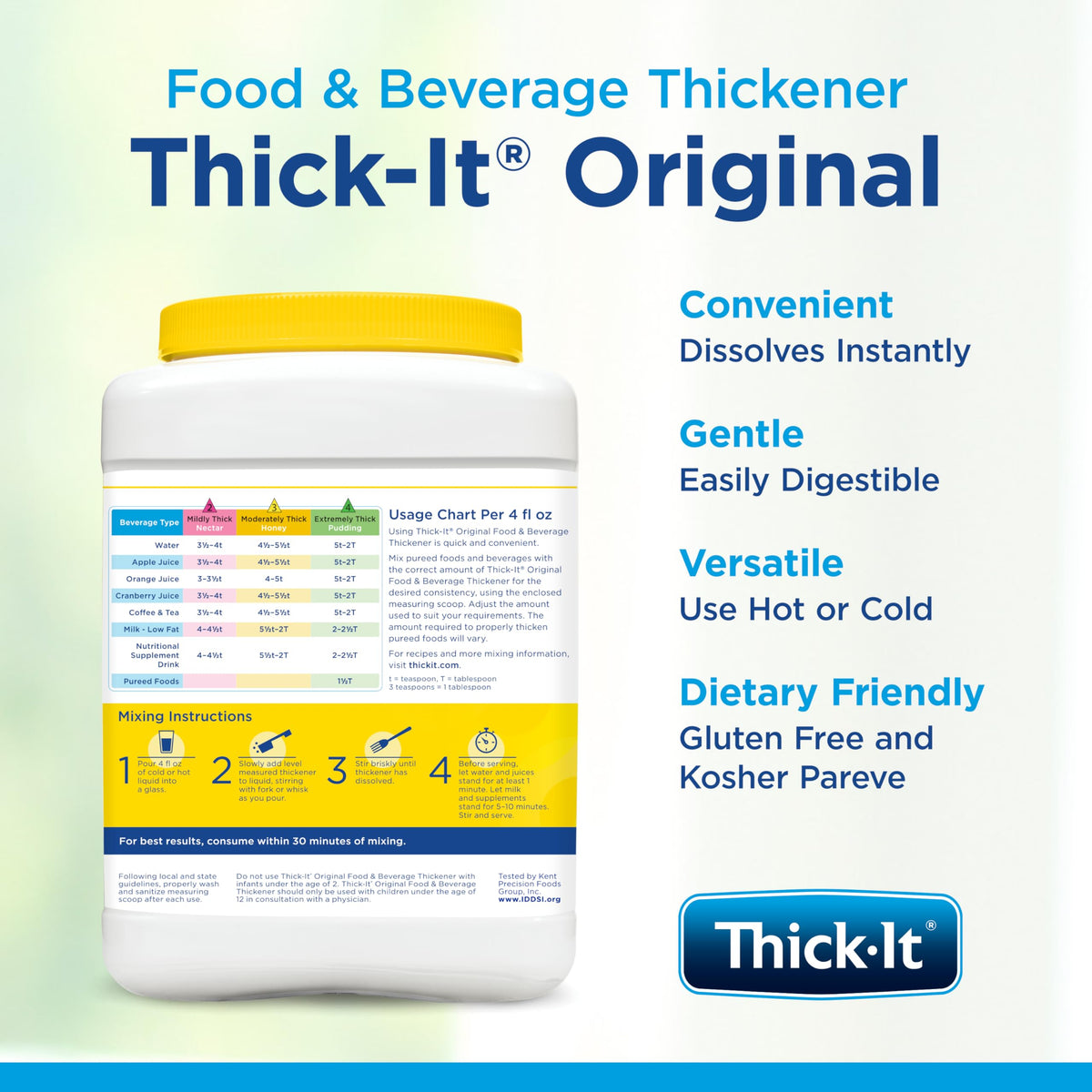 Thick-It Original soup stirring demonstrates texture in hot soup
