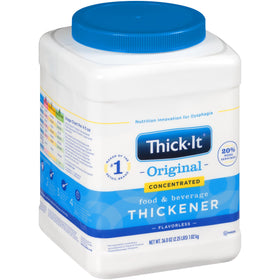 Thick-It powder dissolving in hot tea for easier swallowing.