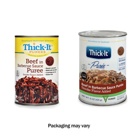 Thick-It Pureed Protein Beef in BBQ Sauce: smoky flavor, easy swallow