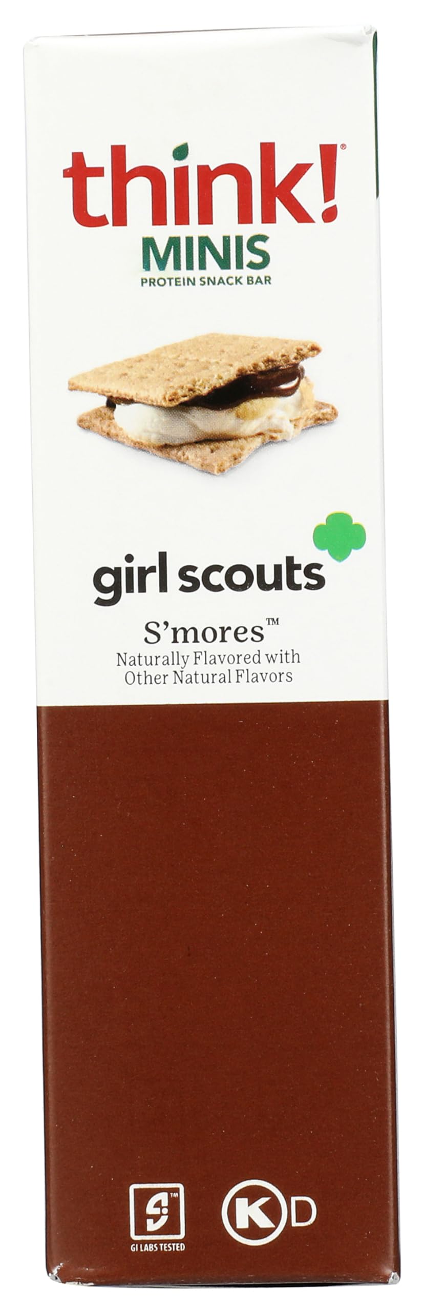 Think Bar Minis Girl Scout S'more unwrapped bar ready for lunch boxes.