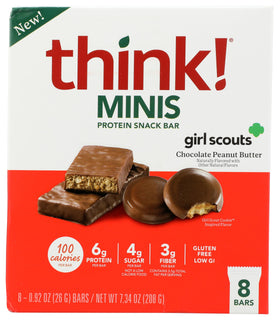 think! bar minis grlsct choc pb pack shot highlights a convenient snack option