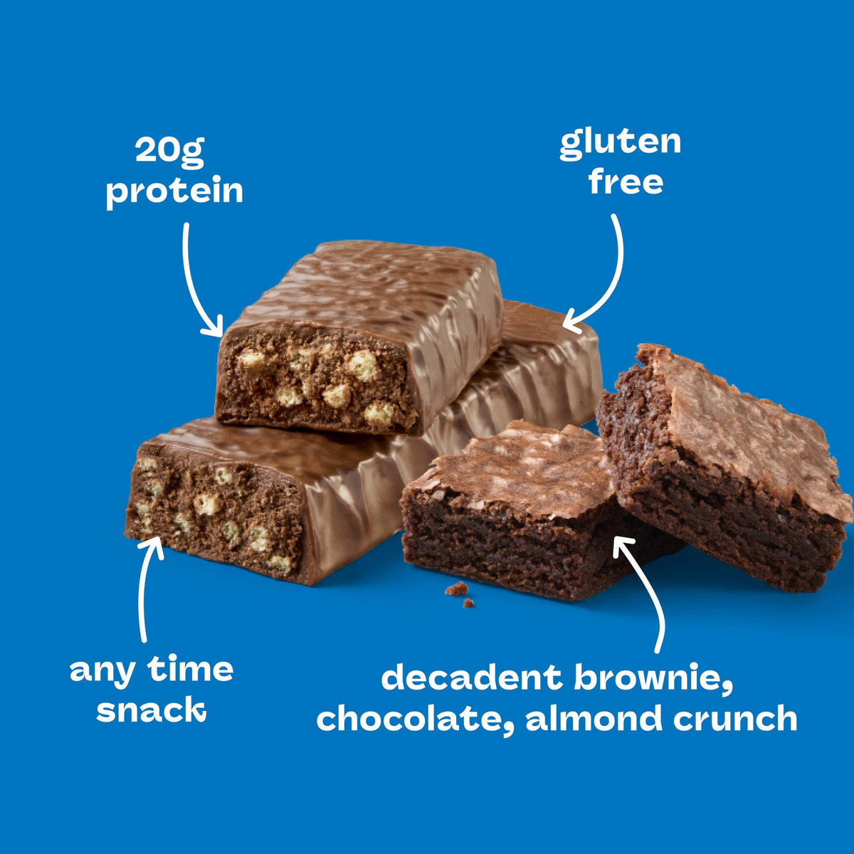 think! Brownie Crunch packaging with bold nutrition facts