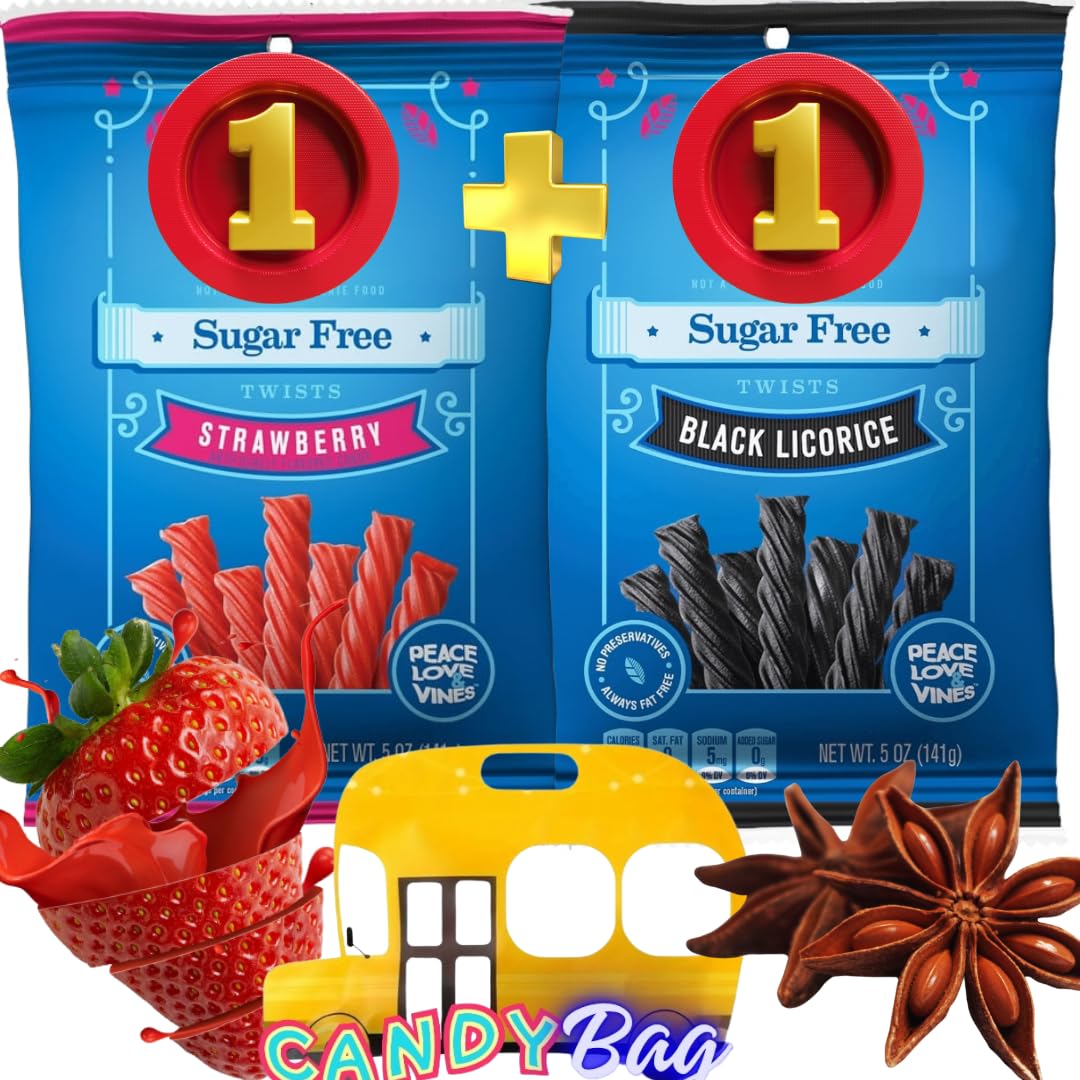 Think Candy sugar-free black licorice twists bundle for movie-night snacking.