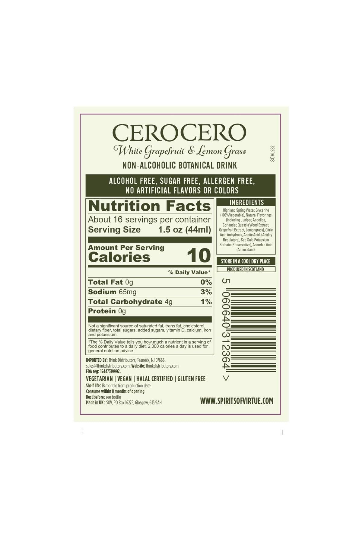 Think Distributors CeroCero tonic pairing setup highlights versatile mocktail options.