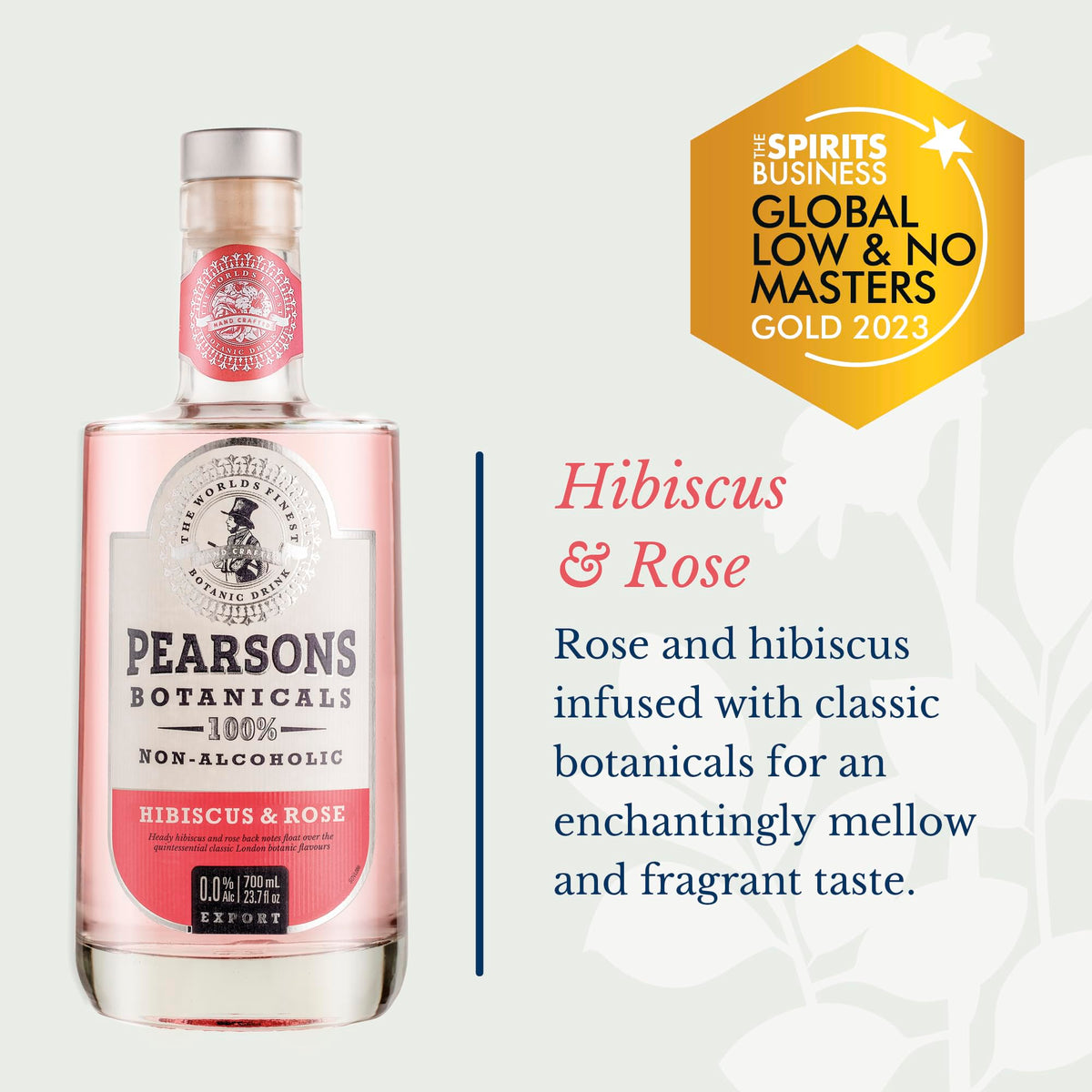 Pearsons Hibiscus & Rose pour over ice showing mellow botanicals