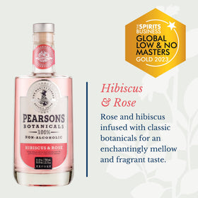 Pearsons Hibiscus & Rose pour over ice showing mellow botanicals