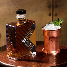 SOBOUR Doublewood glass elevates a zero-proof evening with refined presentation.