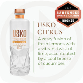 Close-up of lemon-lime twist on USKO Citrus.