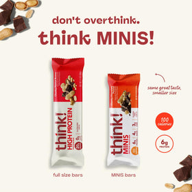 think! packaging with gluten-free and low GI icons emphasizes dietary-fit snack.