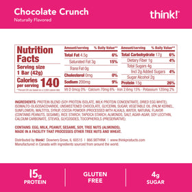 Think high-protein Crispy Squares gluten-free label signaling suitable snack.