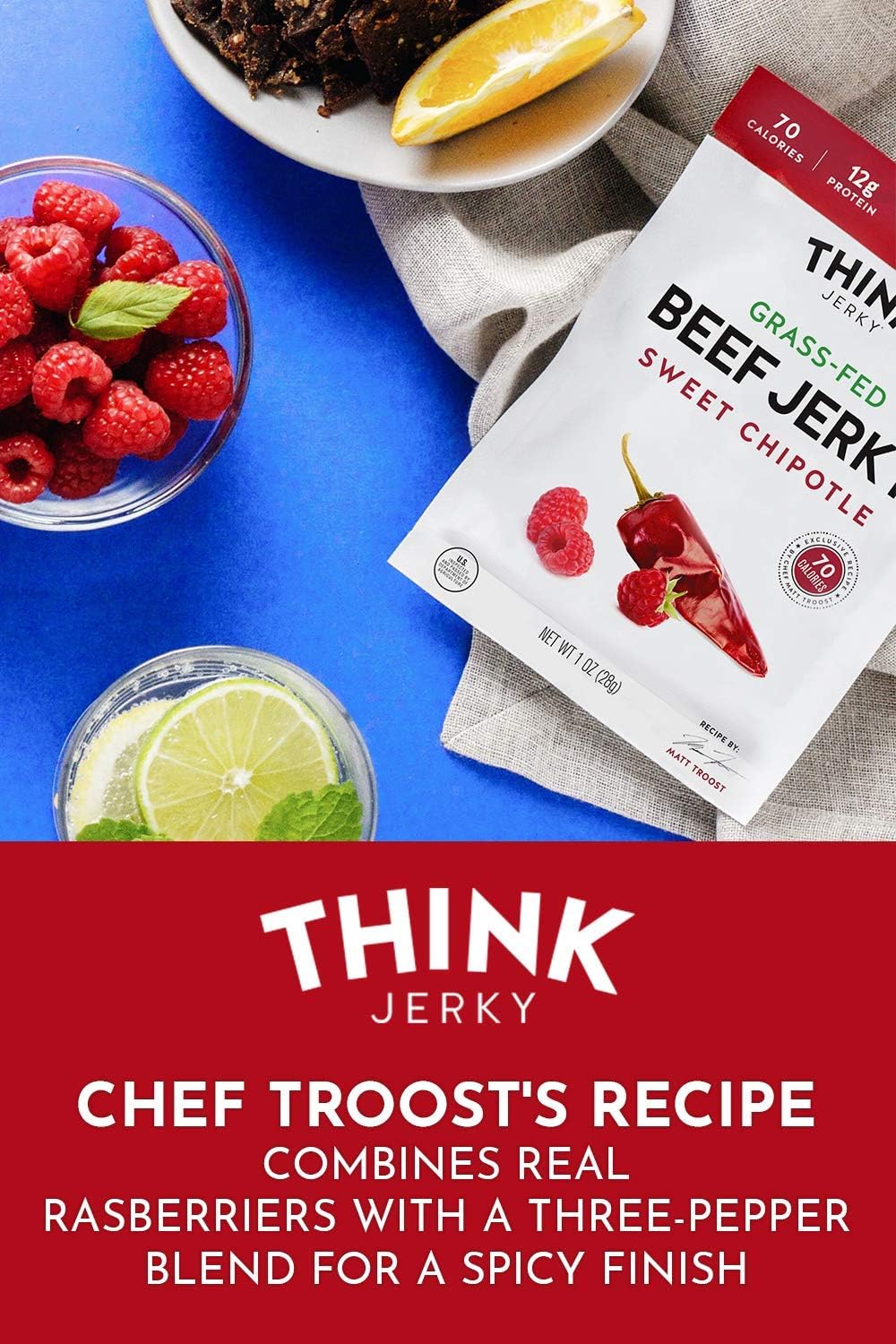 Think Jerky award-winning chef-crafted flavor close-up invites tasting exploration