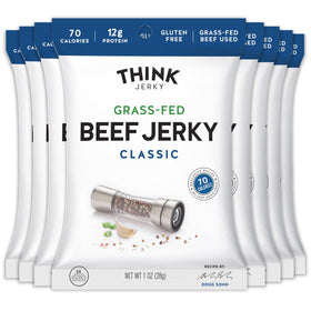 Think Jerky Classic Beef Jerky 1oz bag on-the-go protein snack.