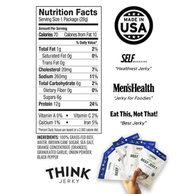 Think Jerky on-the-go, a low-fat, high-protein snack option.