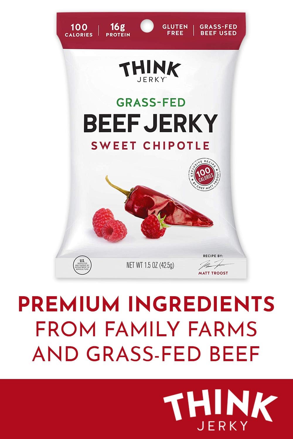Think Jerky high-protein snack ready-to-eat on the go for active lifestyles.
