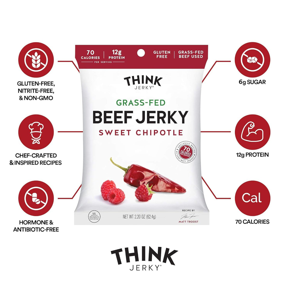 Think Jerky Sesame Teriyaki bag with flavorful, keto-friendly snack qualities.