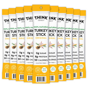 Think Jerky turkey sticks, individually wrapped for quick, mess-free snacks