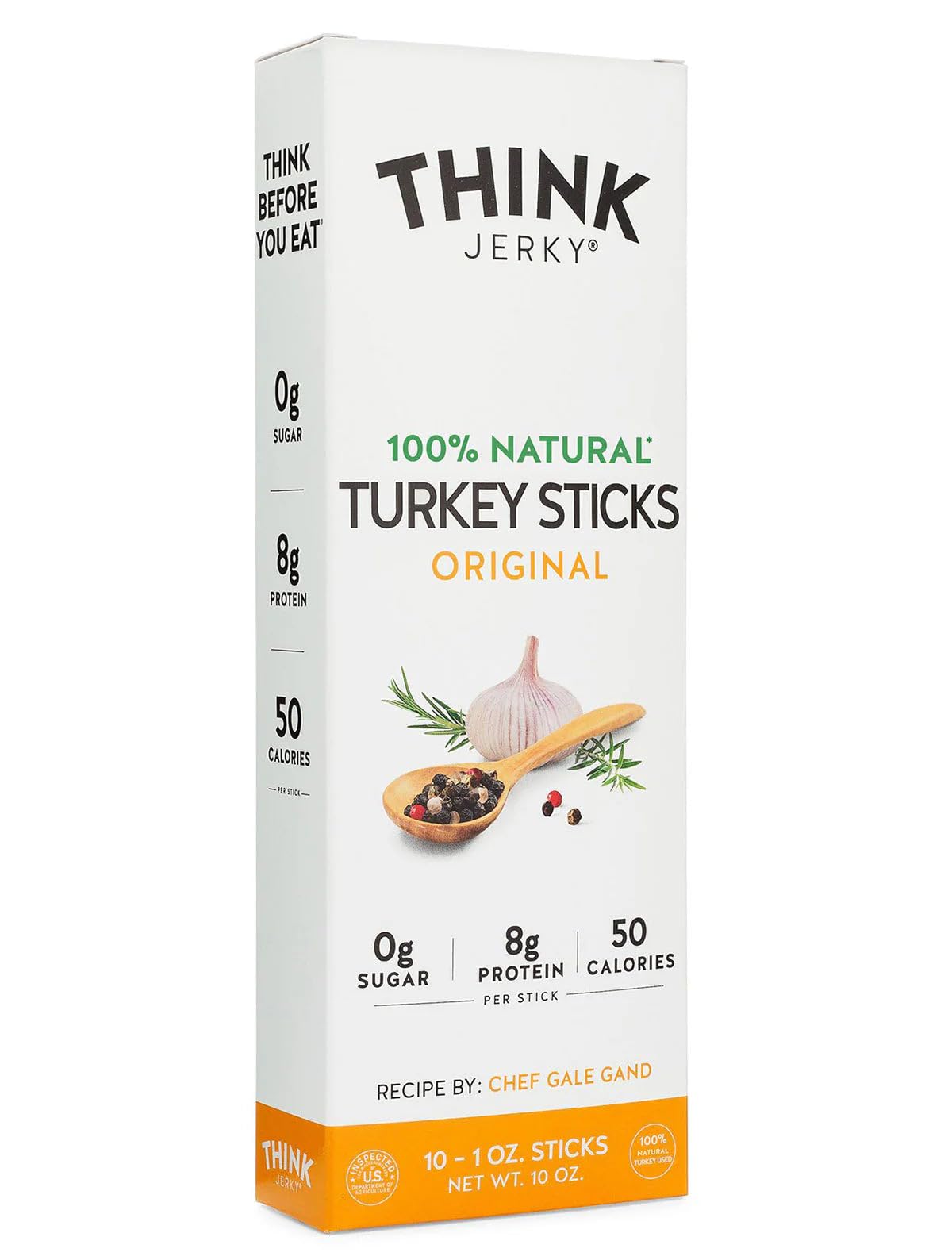 Think Jerky turkey sticks ready-to-eat on the go for office or outdoors