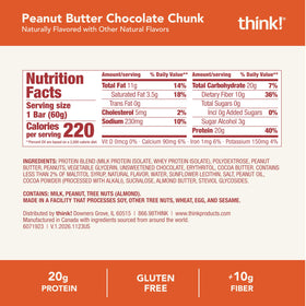 Think! gluten-free snack bar with 10g fiber per bar.
