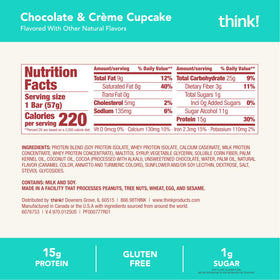 Think! On-the-go chocolate creme cupcake bar wrapped for quick protein snack