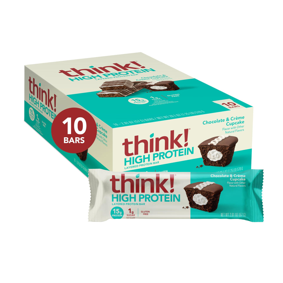 Think! Chocolate Creme Cupcake packaging highlights gluten-free and kosher-friendly design