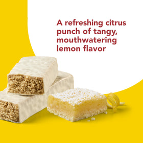 Think! Lemon Delight slice reveals lemon cream filling.