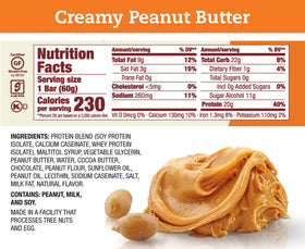 Think Thin 20-pack bar close-up reveals creamy peanut butter texture for a satisfying bite.