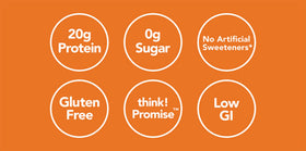 Think Thin 20-pack travel-friendly snack ready for pre- or post-workout fueling.