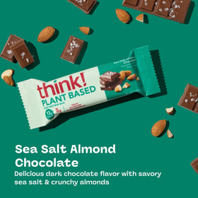 Think! vegan sea salt almond chocolate cross-section reveals texture