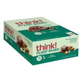 Think! vegan bar with sea salt crystal detail highlighting flavor