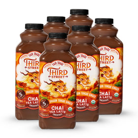 Third Street Chai Dragon Tongue Ginger concentrate six-pack bottle front for cozy mornings