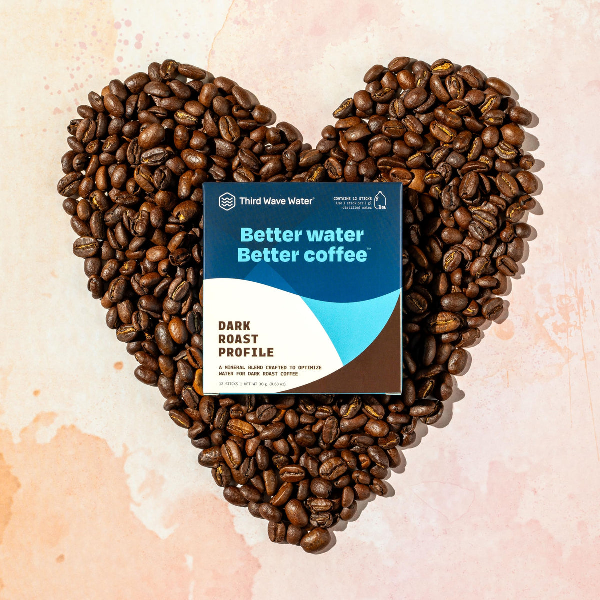 Steaming coffee cup highlighting smooth, rich dark roast flavor with Third Wave Water