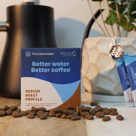 Countertop setup with Third Wave Water kit ready for a home barista.