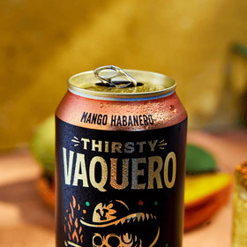 Thirsty Vaquero Crystal-clear sparkling water base presents refreshing, versatile soda