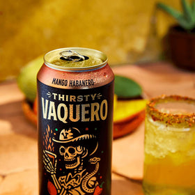 Thirsty Vaquero skeleton-art can design stands out in cooler