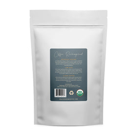 Thompson's Healthy Bean espresso grounds pour highlights rich dark roast aroma and bold flavor.
