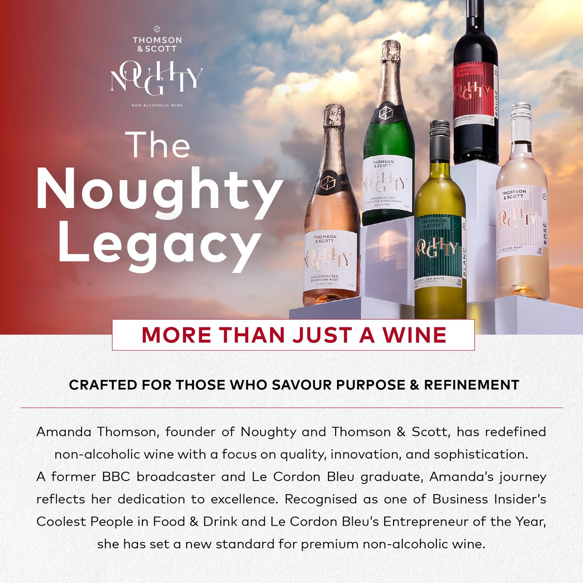 Noughty Red pairs well with pizza, grilled meats, and cheeses