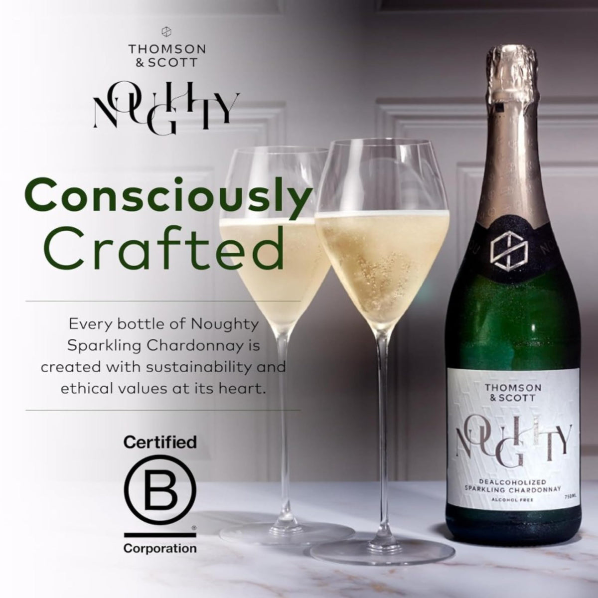 Dessert pairing idea with Thomson & Scott Noughty sparkling Chardonnay.