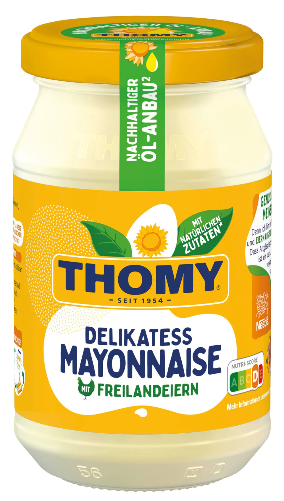 Thomy mayonnaise 250ml bottle on a kitchen counter ready for use