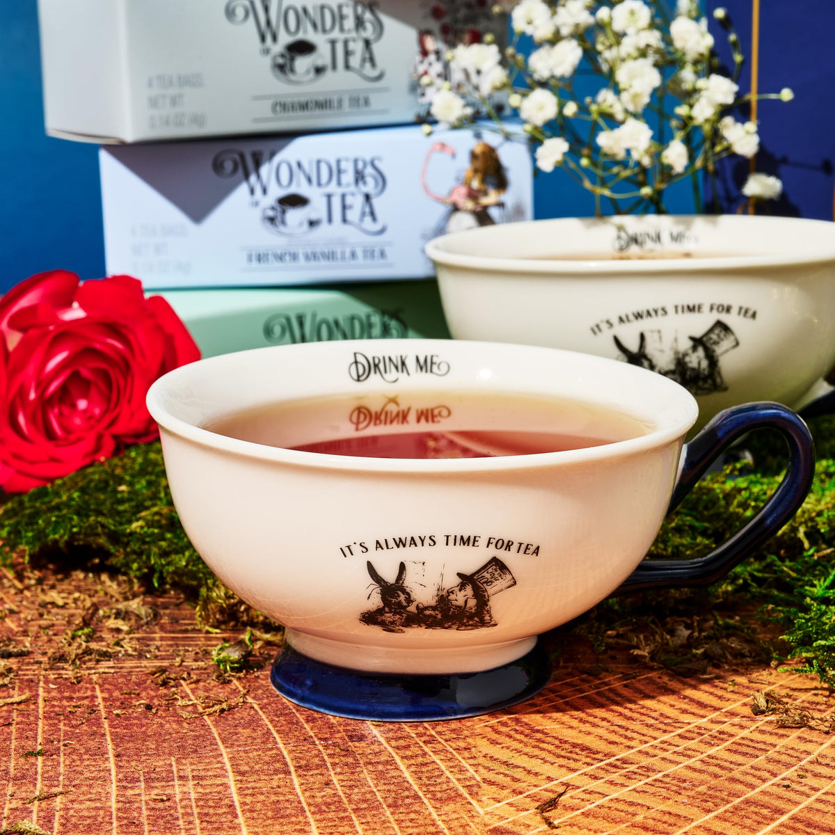 Thoughtfully Alice’s Adventures Black tea selection, bold and aromatic.