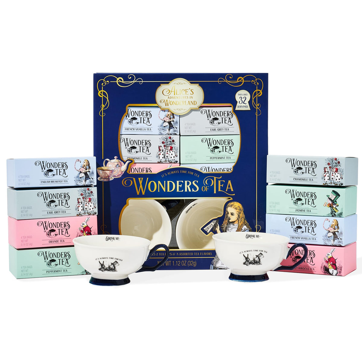 Thoughtfully Alice’s Adventures Tea Gift Set with book-cover packaging, an elegant gift idea.